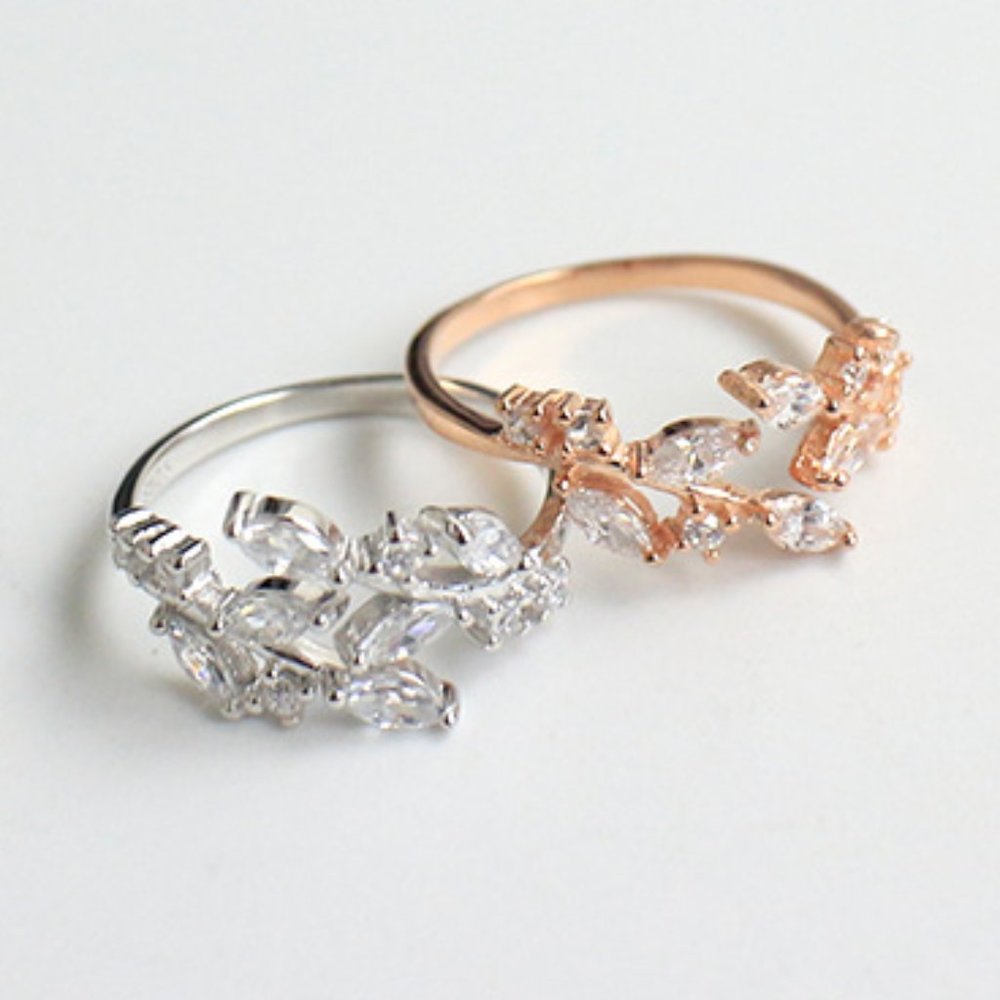 High quality sterling silver ring pure 925 silver women ring (RESIZABLE RING)